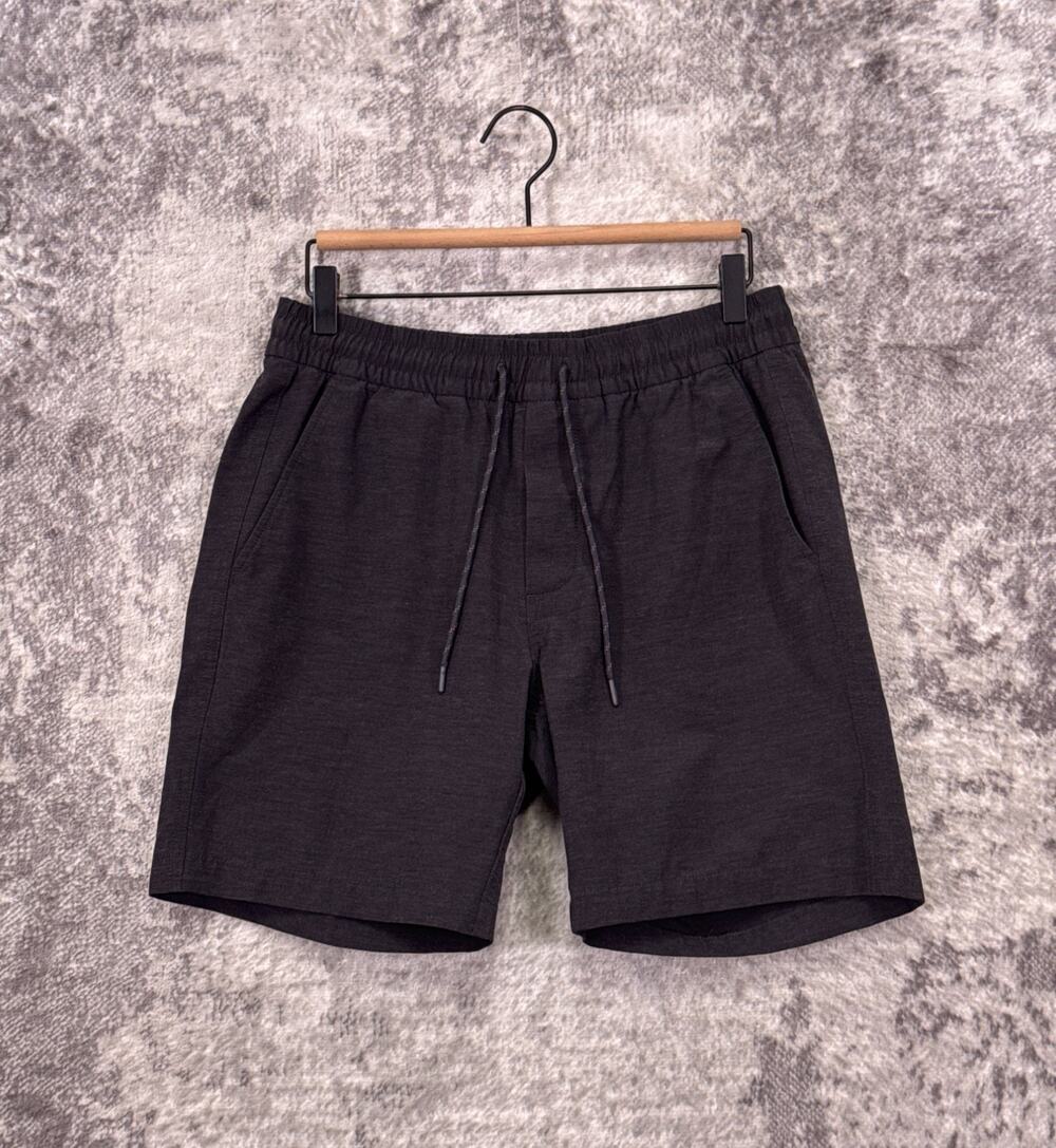 Faherty All Day Shorts Medium Mens Gray Pull On Drawstring 7"